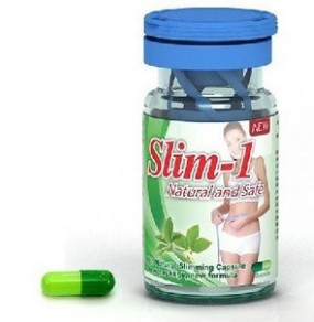 Slim-1 Natural and Safe Diet Pills 1 box