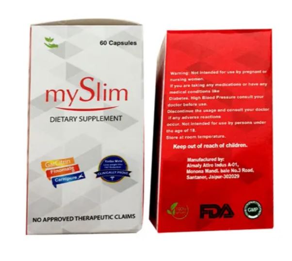 3 boxes of Myslim dietary supplement